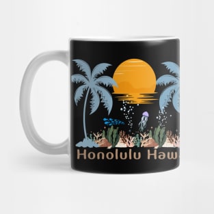 Hawaii Honolulu Paradise Island Sunset Mug